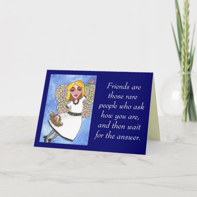 Freunde sind diese seltenen Leute... - Grußkarte. Karte (Vorderseite)