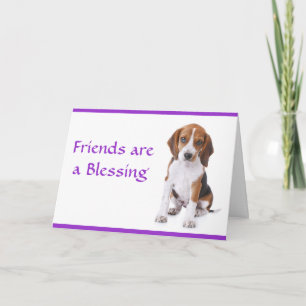 Freunde sind eine "Segen Beagle Puppy Dog Card" Karte