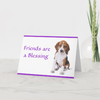 Freunde sind eine "Segen Beagle Puppy Dog Card" Karte