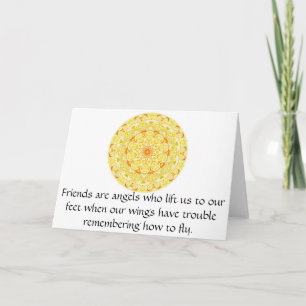 Freunde sind Engel, die uns zu unseren Füßen wenn… Karte