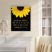Freunde sind Engel Inspirierend Zitat Sonnenblumen