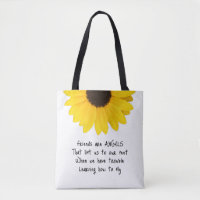 Freunde sind Engel Quote Initials Sonnenblume