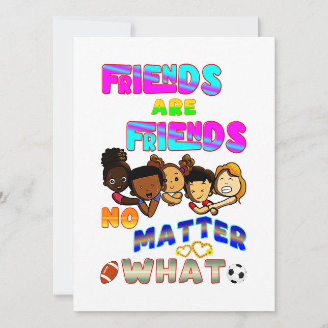 Freunde sind Freunde, egal was Ankündigung (Vorderseite)