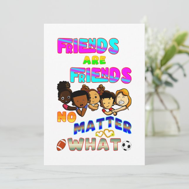Freunde sind Freunde, egal was Ankündigung (Stehend Vorderseite)