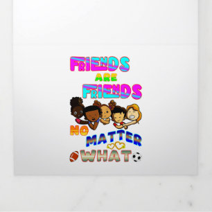 Freunde sind Freunde, egal was Dreifach Gefaltete Urlaubskarte
