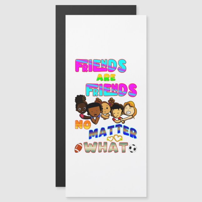 Freunde sind Freunde, egal was Magneteinladung (Vorne/Hinten)