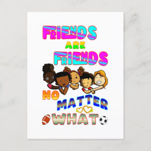 Freunde sind Freunde, egal was passiert Ankündigungspostkarte