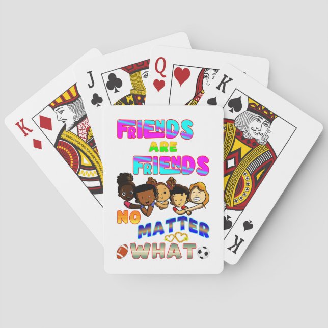 Freunde sind Freunde, egal was passiert Spielkarten (Rückseite)