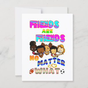 Freunde sind Freunde, egal was Postkarte
