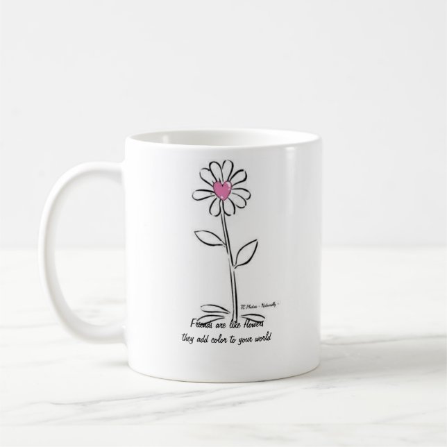 Freunde sind wie Blume Tasse (Links)