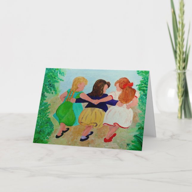 Freunde sind wie Engel Karte (Vorderseite)