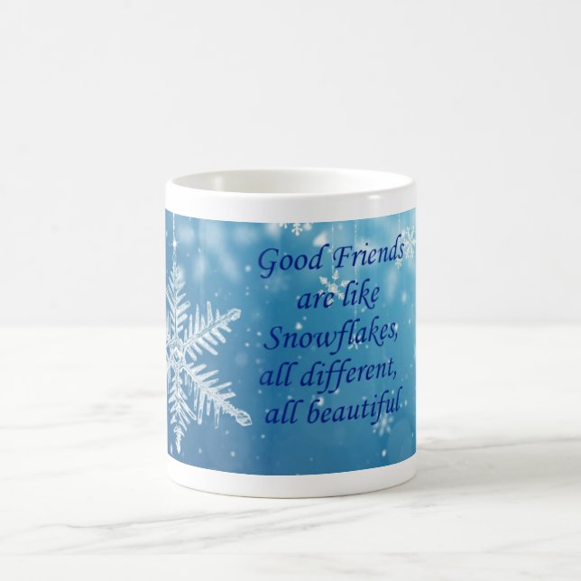 Freunde sind wie Schneeflocken Kaffeetasse (Mittel)
