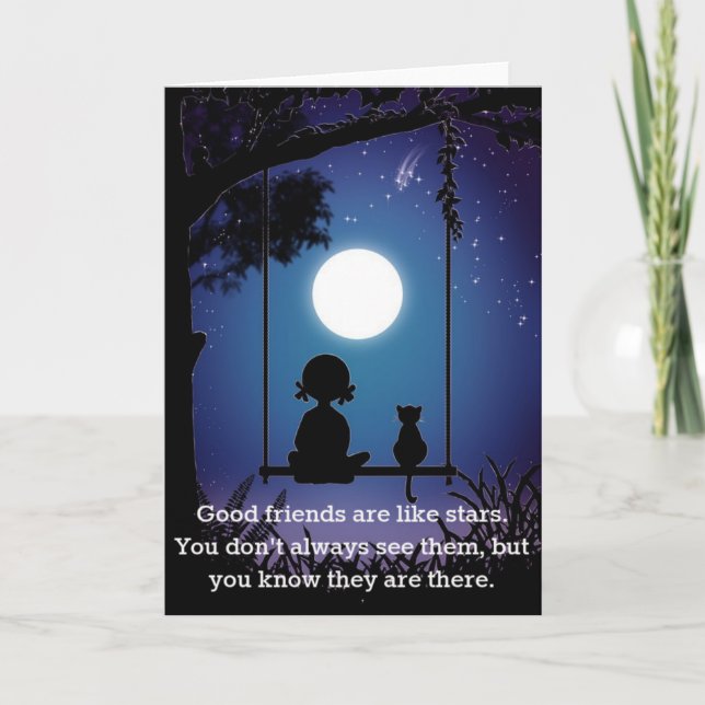 Freunde sind wie Sternenkarte Karte (Vorderseite)