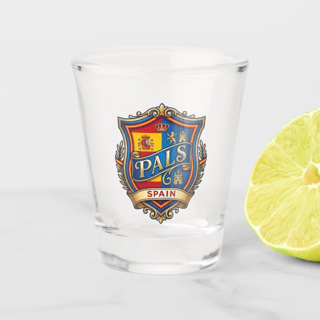 Freunde Spanien Schnapsglas (Vorderseite)