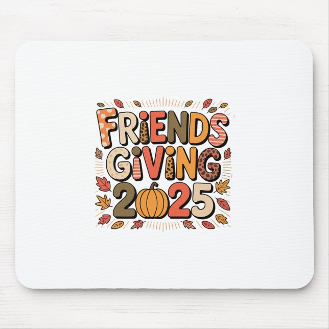 Freunde Squad Schenken 2025 Herbst Dankbar Tha Mousepad (Vorne)