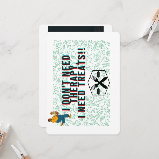 Freunde treffen sich Leckereien laden ein Einladung (Vorderseite/Rückseite Beispiel)