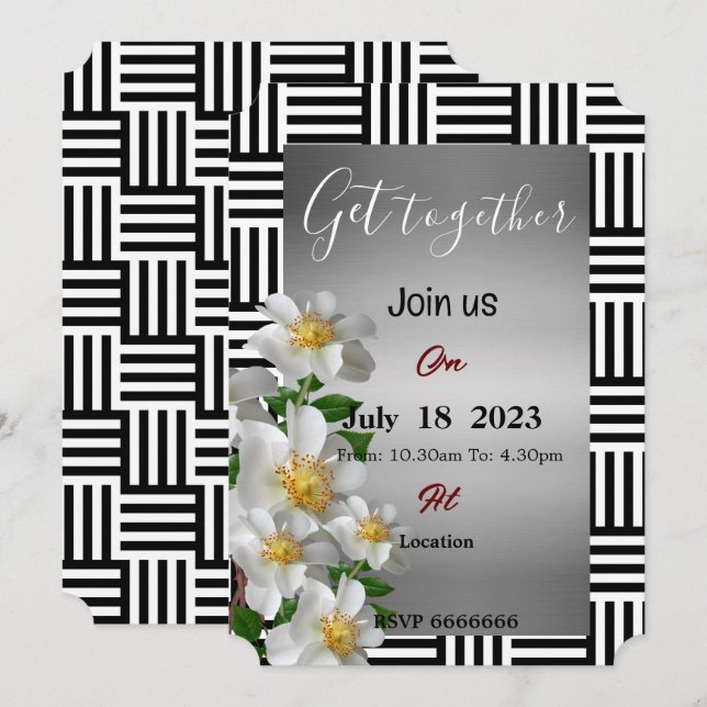 Freunde treffen sich zur Einladung (Vorne/Hinten)