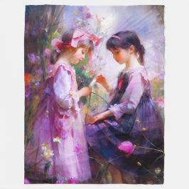 Freunde und Blume 2 Fleecedecke