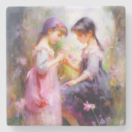 Freunde und Blume Steinuntersetzer