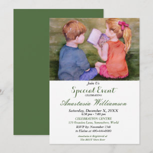 FREUNDE UND FAMILIE LESEN PARTY EVENT EINLADUNG