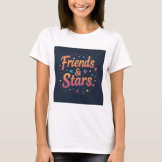 Freunde und Sterne - Whimsical Cosmic Arworks T-Shirt