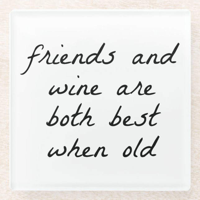 Freunde und Untersetzer von Weinglas (Vorderseite)