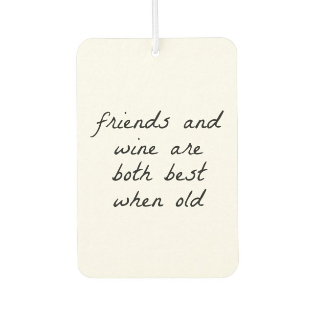 Freunde und Wein Autolufterfrischer (Vorderseite)