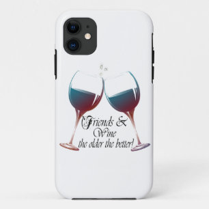 Freunde und Wein, je älter, je besser, Case-Mate iPhone Hülle