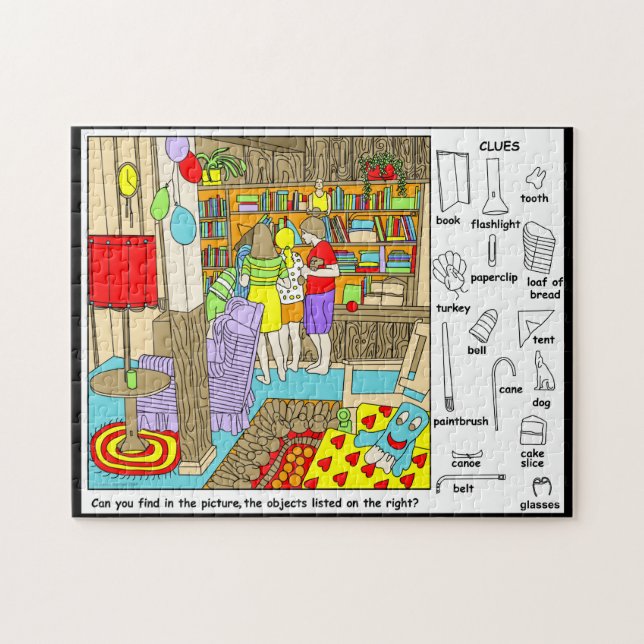 Freunde versteckte Objekte Puzzle (Horizontal)