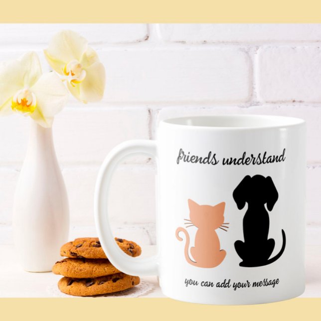 Freunde verstehen Hunde als Besties Kaffeetasse (Von Creator hochgeladen)