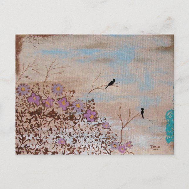 Freunde - Vögel in Branchen Postkarte (Vorderseite)