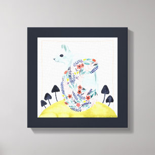 Freunde Volkskunst-des Eichhörnchens der Leinwanddruck