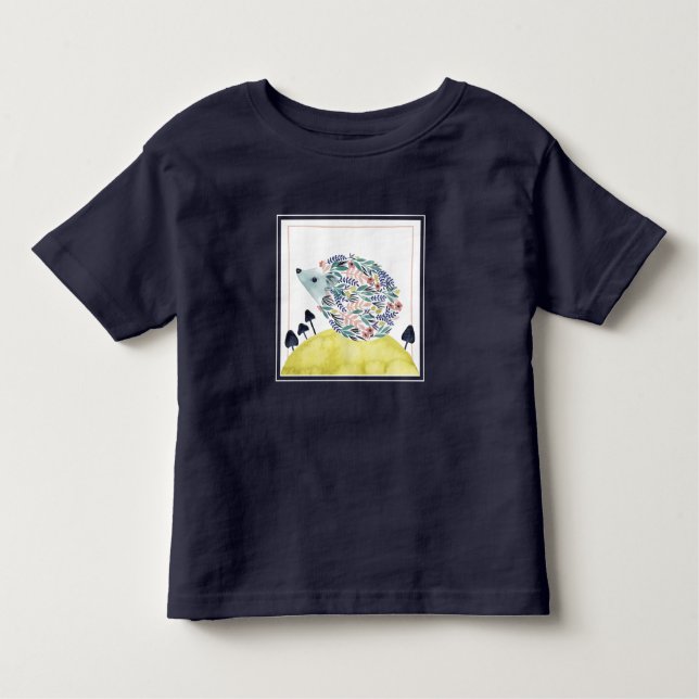 Freunde von Clementine | Folk Art Hedge Hog Kleinkind T-shirt (Vorderseite)