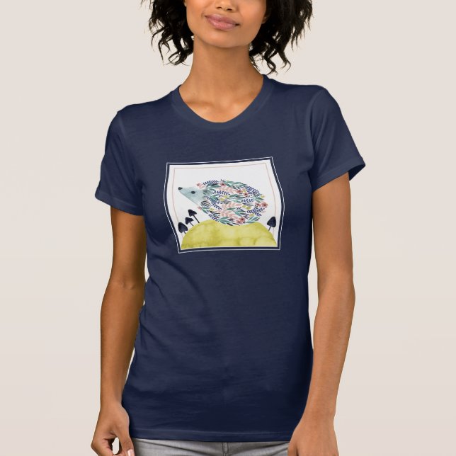 Freunde von Clementine | Folk Art Hedge Hog T-Shirt (Vorderseite)
