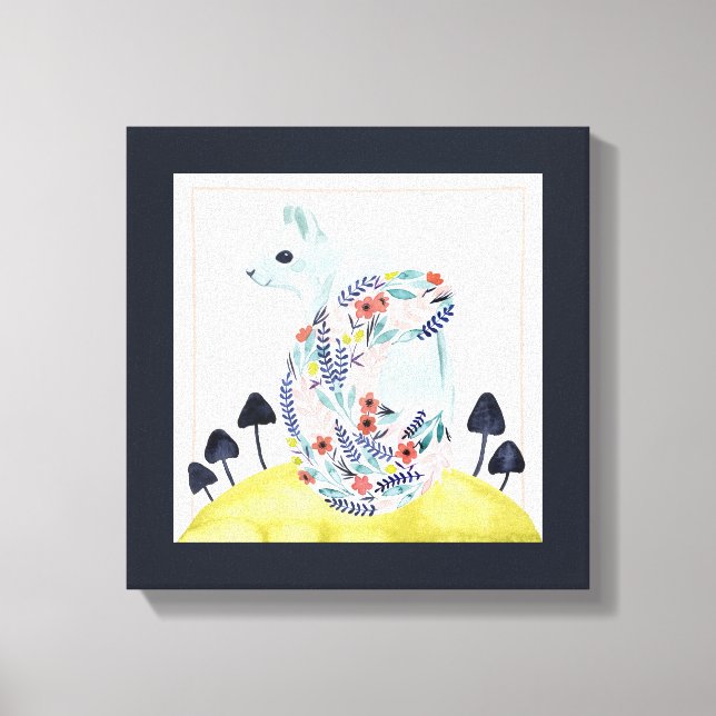 Freunde von Clementine | Volkskunsthörnchen Leinwanddruck (Vorderseite)