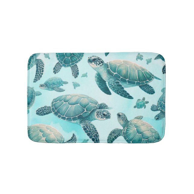 Freunde von Meeresschildkröten Badematte (Vorderseite)