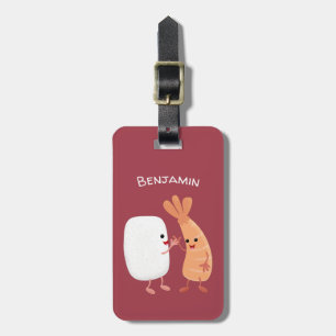 Freunde von niedlichem Sushi-Reis Cartoon Gepäckanhänger