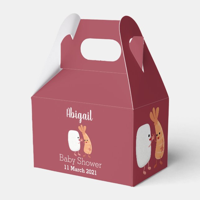 Freunde von niedlichem Sushi-Reis Cartoon Geschenkschachtel (Vorderseite)