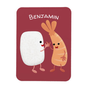 Freunde von niedlichem Sushi-Reis Cartoon Magnet
