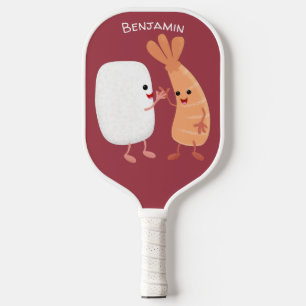 Freunde von niedlichem Sushi-Reis Cartoon Pickleball Schläger