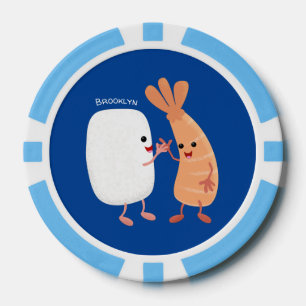 Freunde von niedlichem Sushi-Reis Cartoon Pokerchips