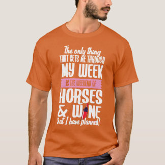 Freunde von Pferden und Wein Shirt