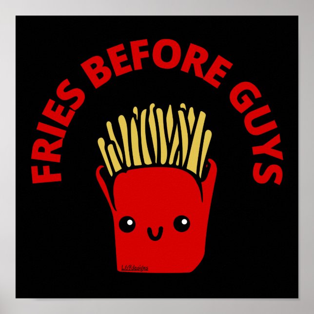 FREUNDE VOR TYP lustige Pommes frites pun Poster (Vorne)