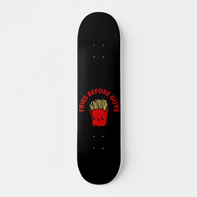 FREUNDE VOR TYP lustige Pommes frites pun Skateboard (Vorne)