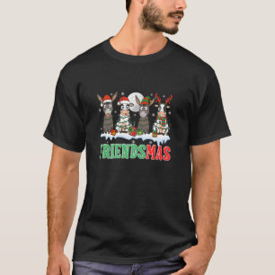 Freunde Weihnachtsgruppe Weihnachtsmann Rentier El T-Shirt