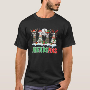Freunde Weihnachtsgruppe Weihnachtsmann Rentier El T-Shirt