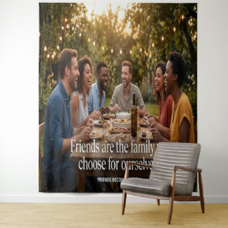 Freunde werden Familie Wandteppich