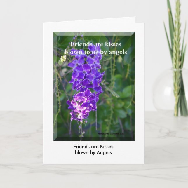 Freunde werden uns von Engeln, Freunden, geblasen. Karte (Vorderseite)