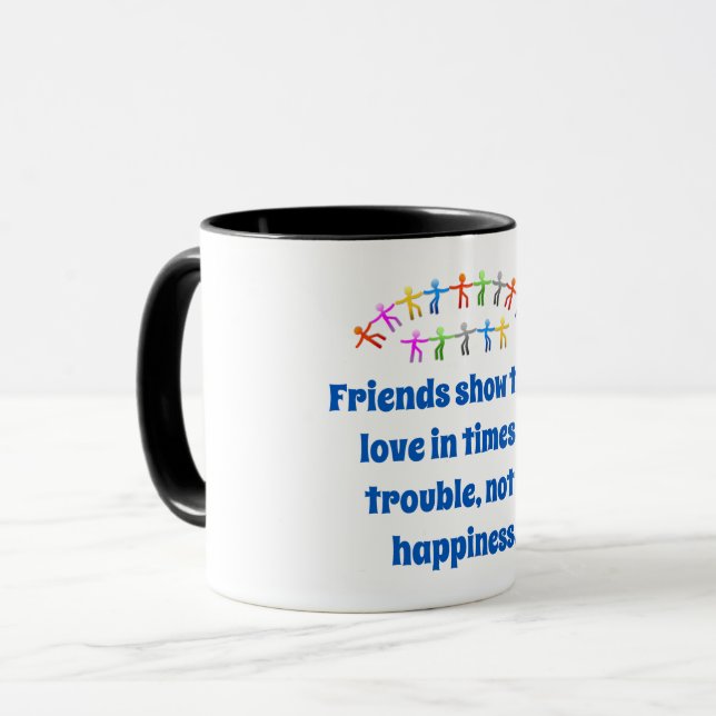 Freunde zeigen ihre Liebe - Freundschaftsangebot Tasse (Vorderseite Links)