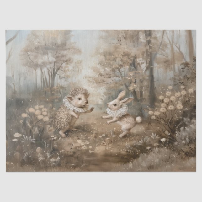 Freunde - Zierpapier für Ölgemälde Seidenpapier (Vorderseite)